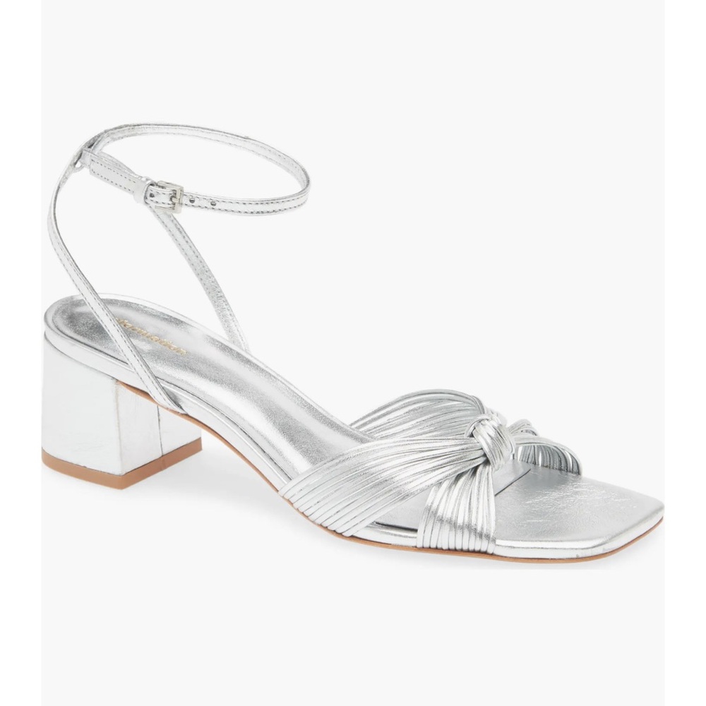 Reformation Emily Silver metallic sandals 9.5